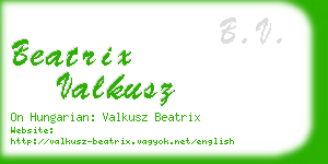 beatrix valkusz business card